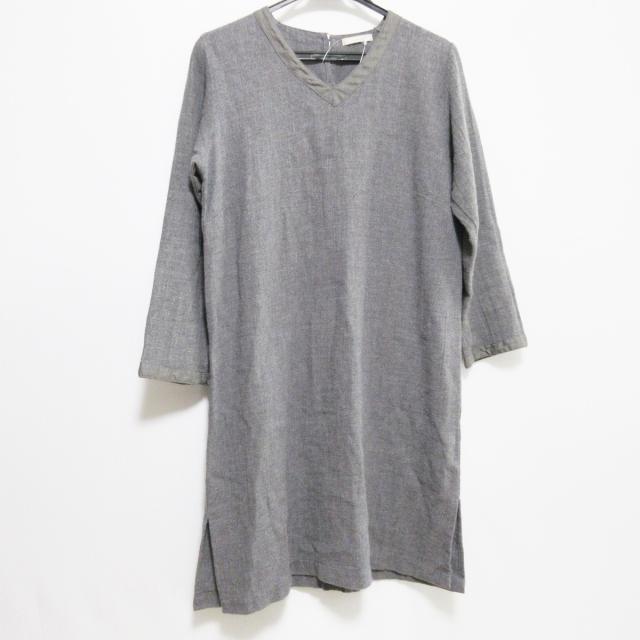 期間限定送料無料 フォグリネンワーク Fog Linen Work Flw ワンピース レディース グレー ロング丈 長袖 人気ショップが最安値挑戦 Conetica Com Mx