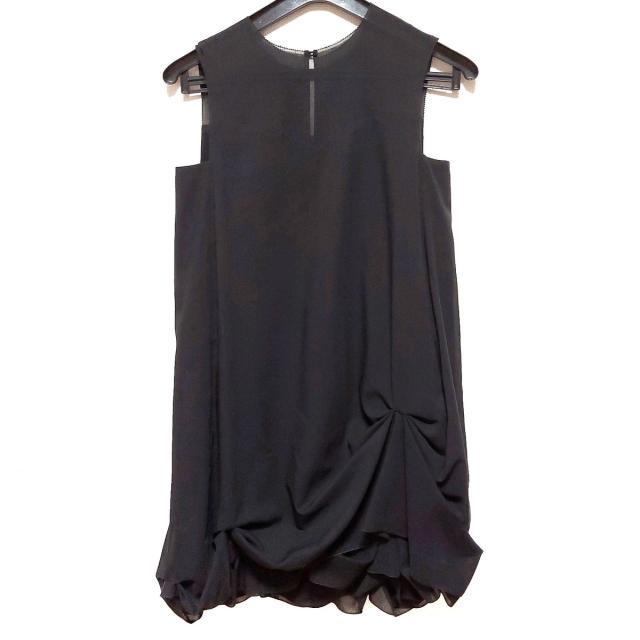 短納期 早者勝ち フォクシーニューヨーク Foxey New York ワンピース サイズ38 M レディース 黒 クルーネック ノースリーブ ひざ丈 選べるサイズ展開 Capadei Org Py