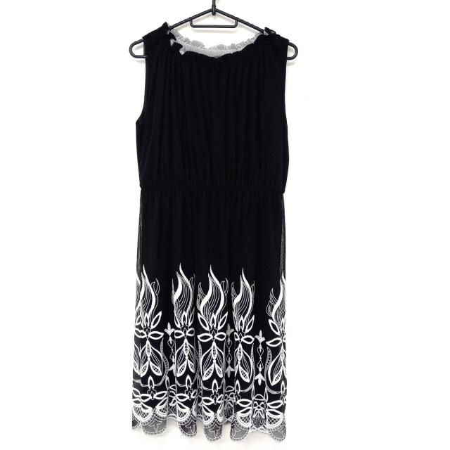 訳ありセール格安 ヴィヴィアンタム Vivienne Tam ワンピース サイズ1 S レディース 美品 黒 白 ノースリーブ ロング 刺繍 限定価格セール Farmerscentre Com Ng