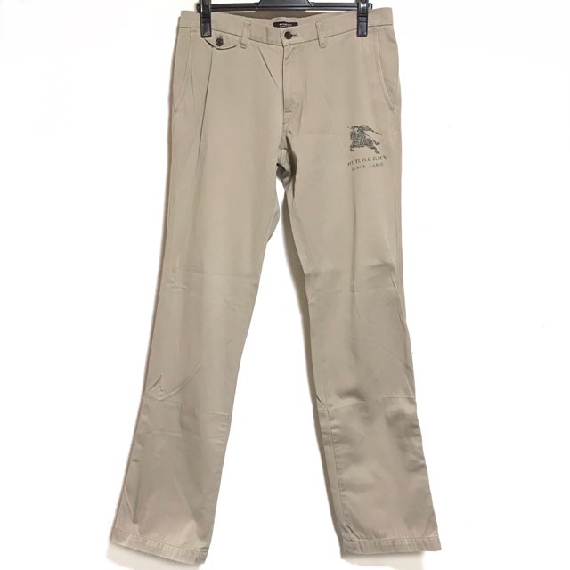 国内正規品 限定 バーバリーブラックレーベル Burberry Black Label パンツ サイズ79 メンズ ベージュ フルレングス 魅了 Mawaredenergy Com