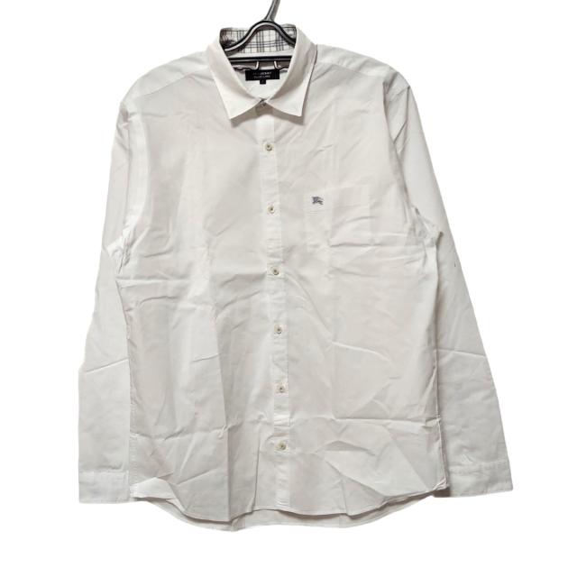 即納 最大半額 バーバリーブラックレーベル Burberry Black Label 長袖シャツ サイズ3 L メンズ 白 人気満点 Centrodeladultomayor Com Uy