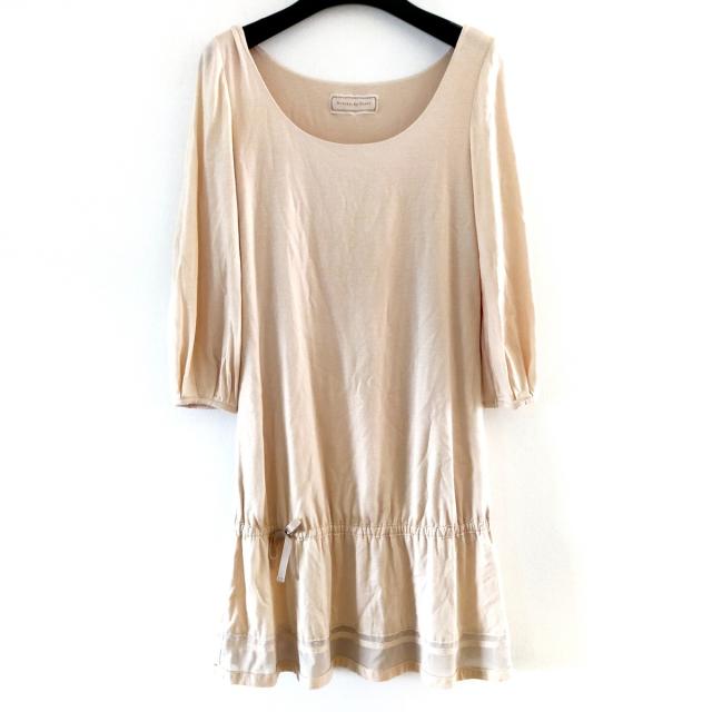 進化版 ナチュラルバイフォクシー Natural By Foxey ワンピース サイズ38 M レディース ベージュ 長袖 ミニ リボン Sale 送料無料 Farmerscentre Com Ng