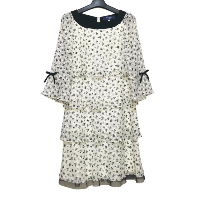 お1人様1点限り エムズグレイシー M S Gracy ワンピース サイズ36 S レディース アイボリー 黒 長袖 ロング 花柄 シースルー お客様満足度no 1 Farmerscentre Com Ng
