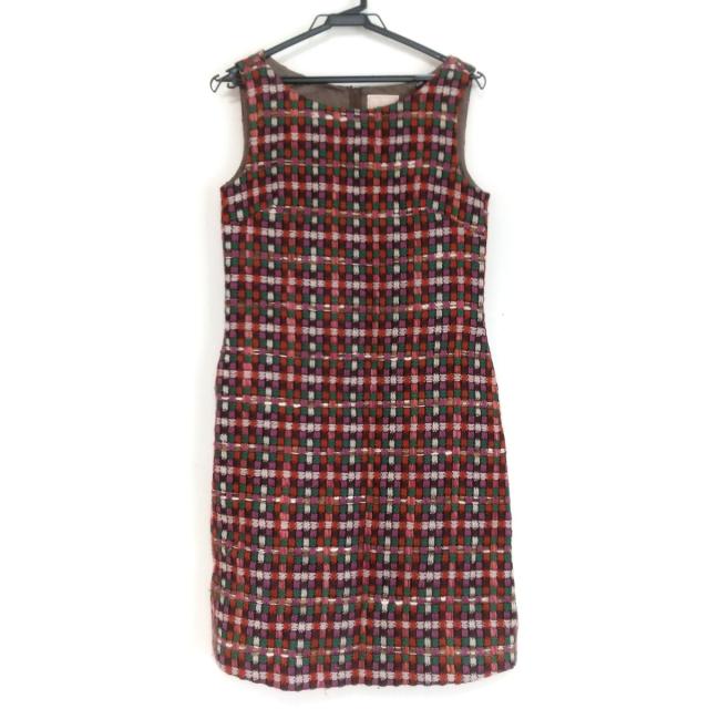 激安特価 シビラ Sybilla ワンピース サイズm レディース レッド マルチ クルーネック ノースリーブ ひざ丈 チェック柄 全国宅配無料 Carlavista Com