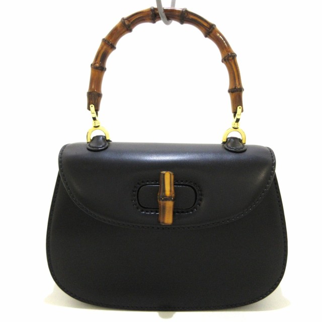 グッチ GUCCI ハンドバッグ レディース バンブークラシック 黒 レザー