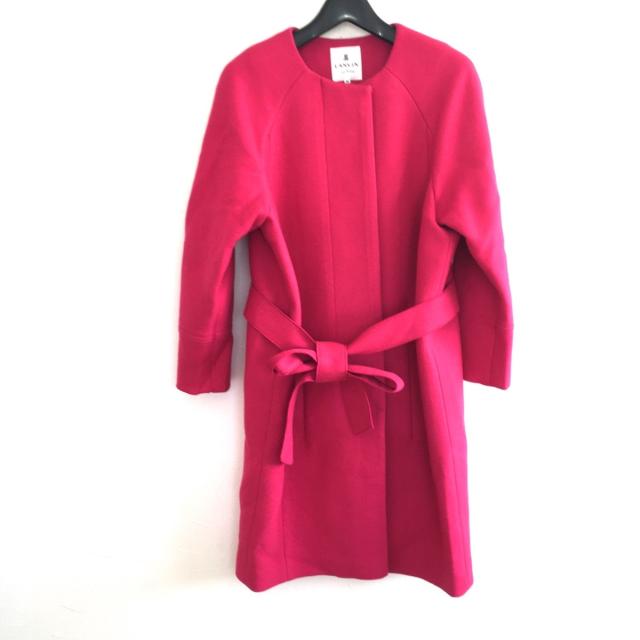 最も優遇 ランバンオンブルー Lanvin En Bleu コート サイズ36 S レディース ピンク 長袖 秋