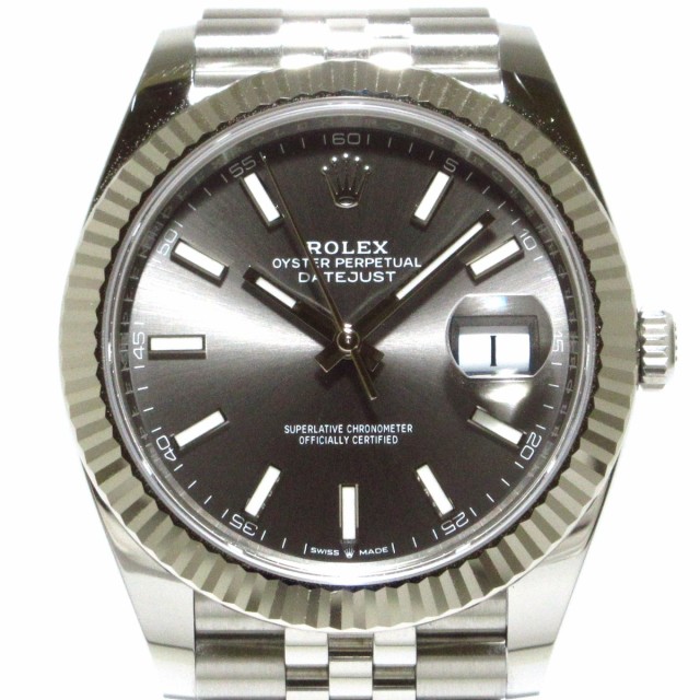 ロレックス ROLEX 腕時計 美品 デイトジャスト41 126334 メンズ シルバー【中古】20220723