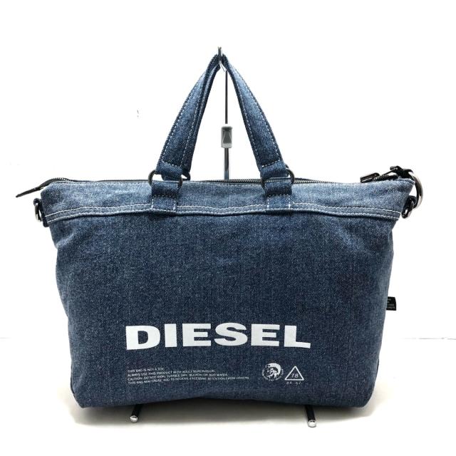 22年最新入荷 レディース ハンドバッグ Diesel ディーゼル 美品 デニム フェイクファー 中古 リバーシブル ネイビー 白 ハンドバッグ Komorafizioterapeuta Fbih Com