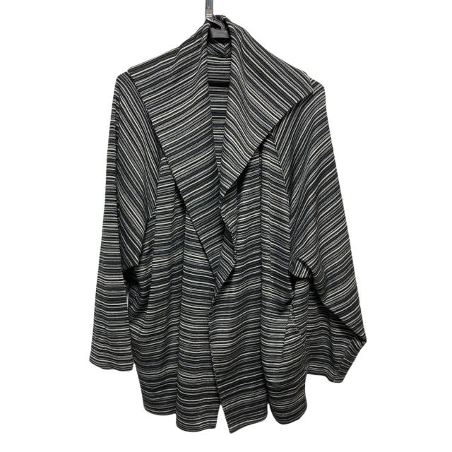 ネット買蔵 ヨーガンレール Jurgen Lehl カーディガン サイズm レディース 美品 ダークグレー 黒 ライトグレー ボーダー まとめ特価 Triplex Ee