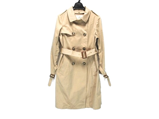 ラッピング無料 ナノユニバース Nano Universe トレンチコート サイズ36 S レディース ベージュ 春 秋物