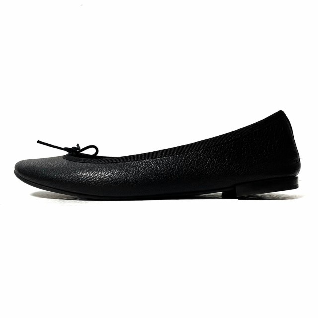 レペット repetto フラットシューズ 38 1/2 レディース - 黒 リボン レザー【中古】20220708