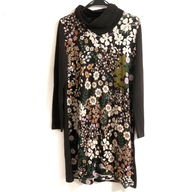 流行に レオナールスポーツ Leonard Sport ワンピース サイズ42 L レディース ダークブラウン 白 マルチ 2118 正規品 流行に レオナールスポーツ Leonard Sport ワンピース サイズ42 L レディース ダークブラウン 白 マルチ 2118 正規品