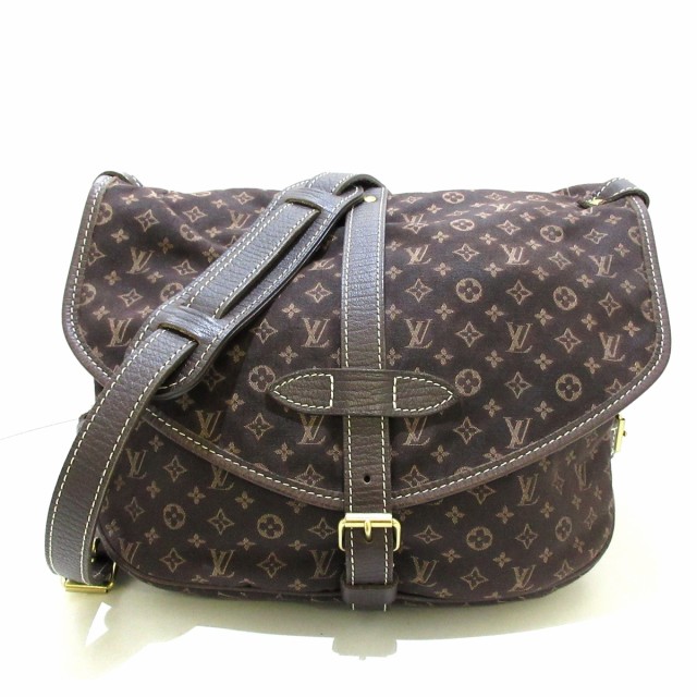 ルイヴィトン LOUIS VUITTON ショルダーバッグ モノグラムミニラン レディース ソミュール M95227 エベヌ【中古】20220524