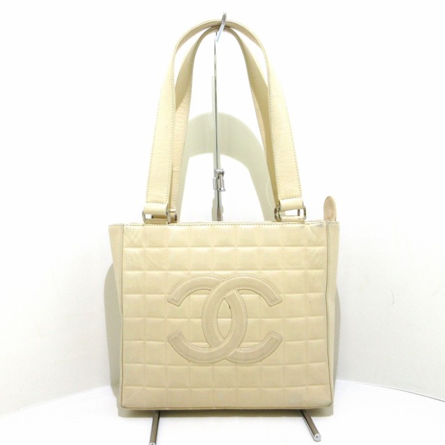 シャネル CHANEL ショルダーバッグ レディース チョコバー A17809 ベージュ シルバー金具 ラムスキン【中古】20220120