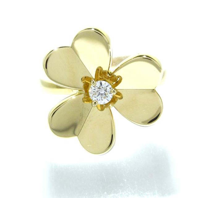 最新の激安 ヴァンクリーフ アーペル リング 48 レディース 美品 フリヴォル 1フラワー スモール