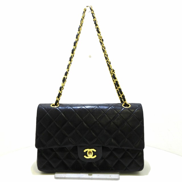 シャネル CHANEL ショルダーバッグ レディース ダブルフラップマトラッセ A01112 黒 チェーンショルダー/ゴールド金具【中古】20220720