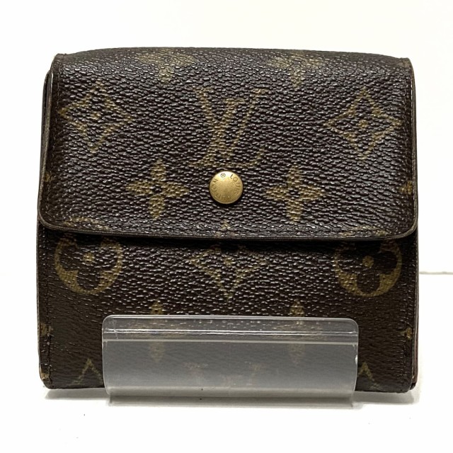 ルイヴィトン LOUIS VUITTON Wホック財布 モノグラム レディース ポルトモネビエカルトクレディ M61652 -【】20220513