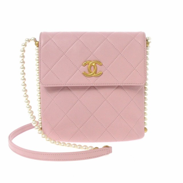 シャネル CHANEL ショルダーバッグ レディース 美品 マトラッセ AS2503 ピンク カーフレザー【中古】20220601