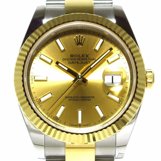 ロレックス ROLEX 腕時計 美品 デイトジャスト41 126333 メンズ シャンパンゴールド【中古】20220723