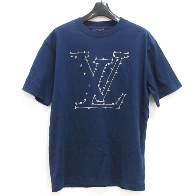 ルイヴィトン LOUIS VUITTON 半袖Tシャツ サイズS メンズ 美品 HLY42W ネイビー LVステッチ/インサイドアウト【中古】20220724