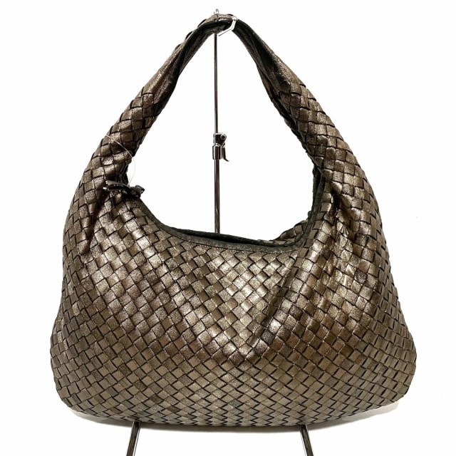 ボッテガヴェネタ BOTTEGA VENETA ハンドバッグ レディース ミディアムヴェネタバッグ 115653 メタル レザー【中古】20220721