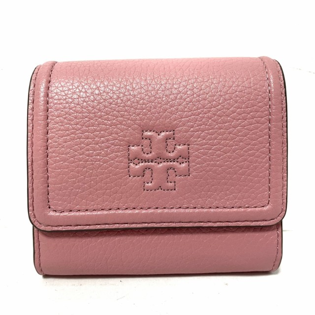 トリーバーチ TORY BURCH 2つ折り財布 レディース 新品同様 - ピンク