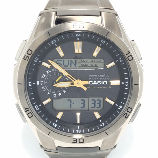 カシオ CASIO 腕時計 wave ceptor(ウェーブセプター) WVA-M650T メンズ 黒【中古】20220707