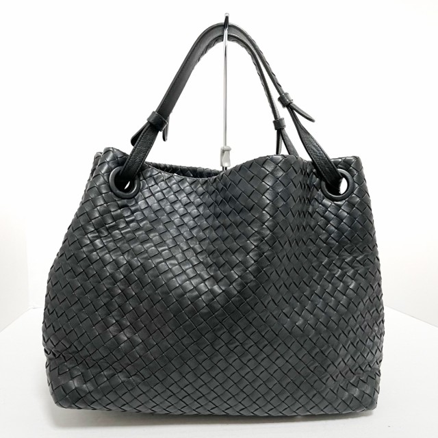 ボッテガヴェネタ BOTTEGA VENETA トートバッグ レディース ミディアム ガルダバッグ 179320 黒 レザー【中古】20220723