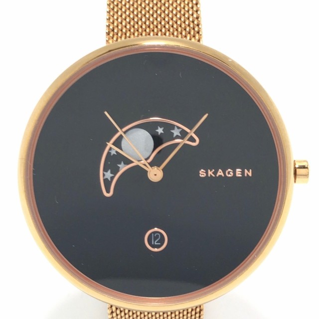 スカーゲン SKAGEN 腕時計 - SKW2371 レディース 黒【中古】20220707