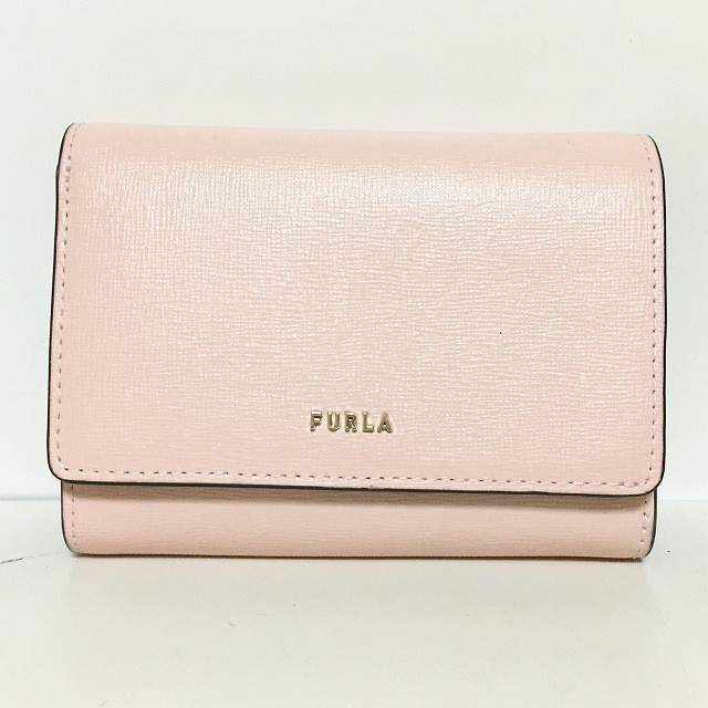 フルラ FURLA 2つ折り財布 レディース 美品 - ベージュ レザー【中古】20220707