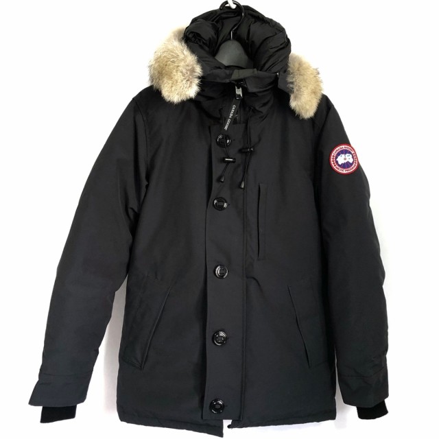 カナダグース CANADA GOOSE ダウンジャケット サイズM メンズ 美品 - 3426MA 黒×ブラウン 長袖/コヨーテ/冬【中古】20220724