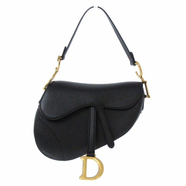 ディオール/クリスチャンディオール DIOR/ChristianDior ショルダーバッグ レディース 美品 サドルバッグ M0446CBAA 黒【中古】20220723