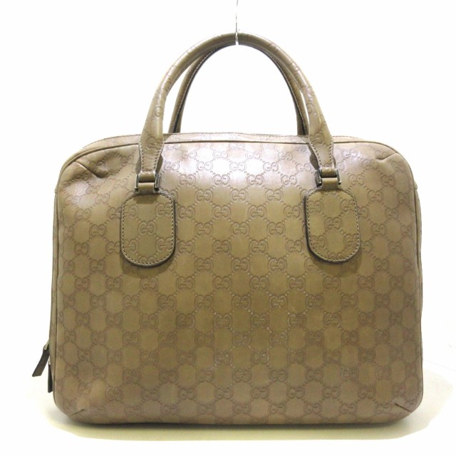 グッチ GUCCI ビジネスバッグ レディース シマライン 341505 ライトブラウン レザー【中古】20220723