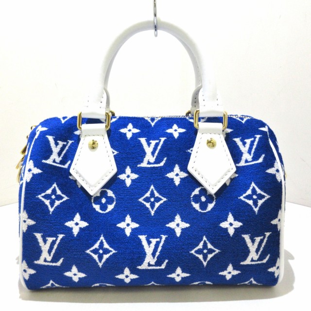 ルイヴィトン LOUIS VUITTON ハンドバッグ LVマッチ レディース 美品 スピーディバンドリエール20 M20751 ブルー【中古】20220721