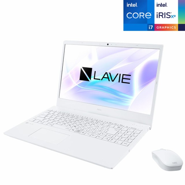 NEC 15.6型ノートパソコン LAVIE N1573/EAW パールホワイト(Core i7/ 16GB/ 512GB SSD/ DVDドライブ)PC-N1573EAW返品種別A