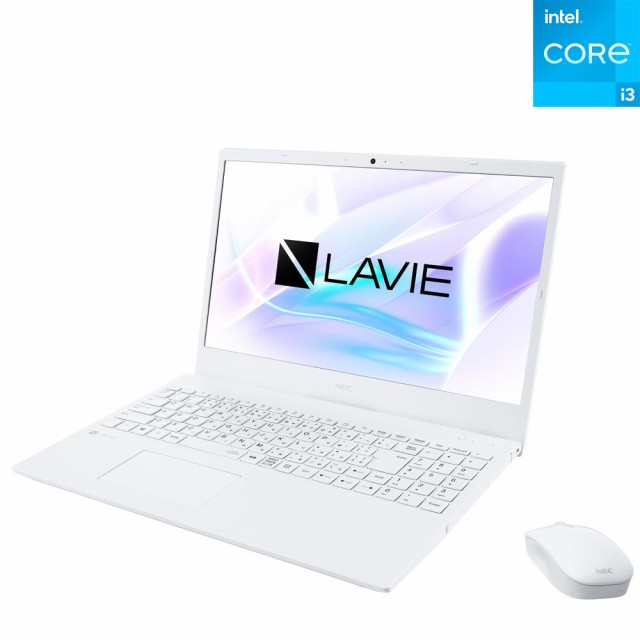 NEC 15.6型ノートパソコン LAVIE N1535/EAW パールホワイト（Core i3/ 8GB/ 256GB SSD/ DVDドライブ/ Officeあり） PC-N1535EAW返品種別A