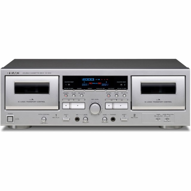 ティアック W-1200 ダブルカセットデッキ（シルバー）TEAC[W1200] 返品種別A