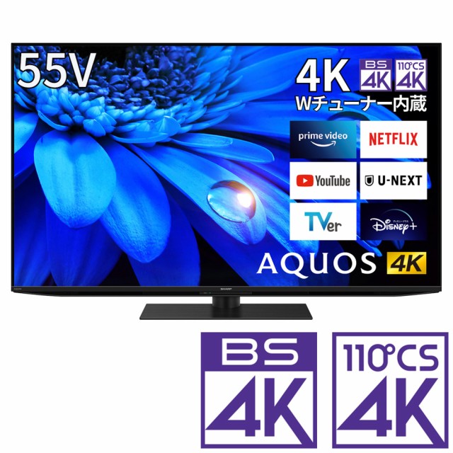 シャープ 55型地上・BS・110度CSデジタル4Kチューナー内蔵 LED液晶テレビ 4T-C55EU1返品種別A