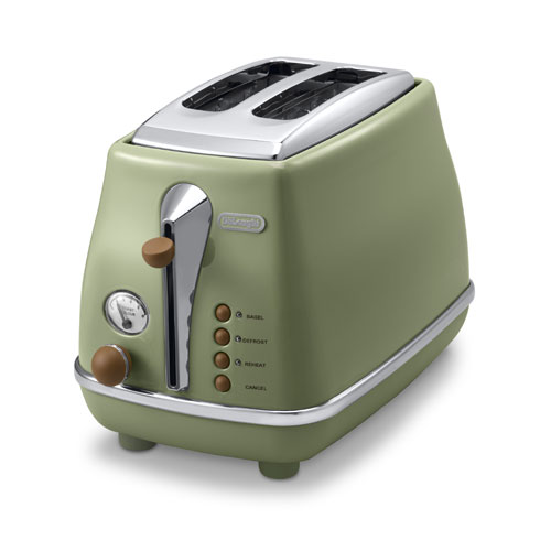 半額品 デロンギ ポップアップトースター オリーブグリーン Delonghi アイコナ ヴィンテージ コレクション Ctov03j Gr返品種別a
