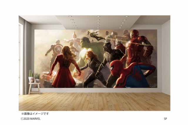 出産祝い Marvel マーベル Avengers Endgame 壁紙素材ウォールステッカー 12シートタイプ スパイダーマン アイアンマン ハルク マイティ ソー ウォールステッカー