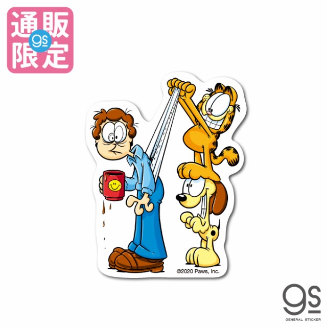 通販限定デザイン ガーフィールド キャラクターステッカー いたずら ミニ アメリカ アニメ Garfield 猫 Gf028