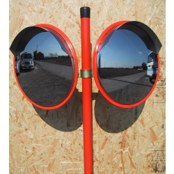 値引きする サンケイ カーブミラーステンレスミラー 丸型ダブル式 径45cm 魅力的な Kashef Co