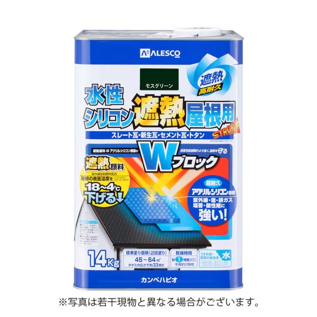 サイズ交換ｏｋ カンペハピオ水性シリコン遮熱屋根用 ネットショッピング カンペハピオ水性シリコン遮熱屋根用 14k モスグリーン お試し価格