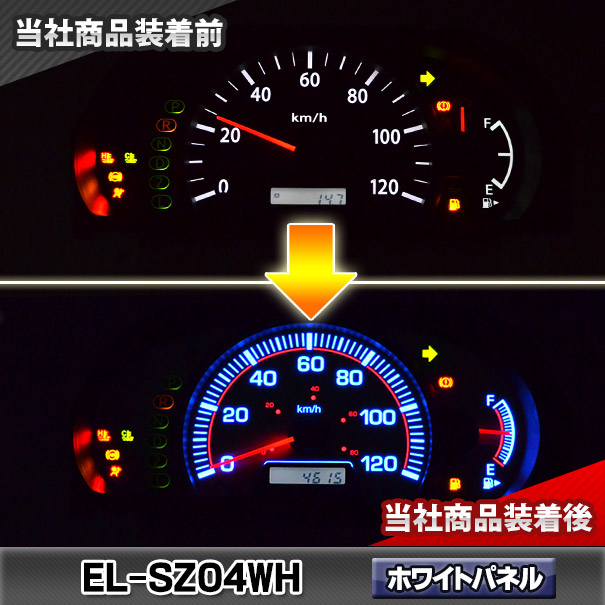 超美品 El Sz04whd ホワイトパネル 三菱 Minicab ミニキャブ Ds64v系 At車 H26 02 H27 03 14 02 15 03 Elスピードメーター パネル レーシ メール便なら送料無料 Www Bayounyc Com