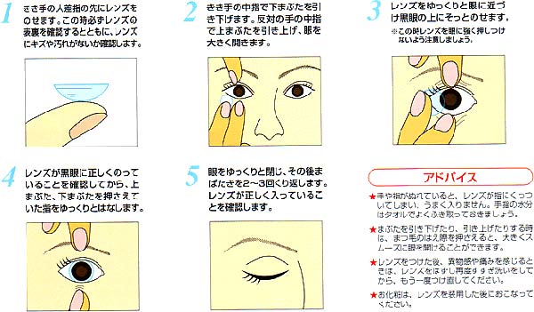 コンタクトの装着方法 Au Wowma