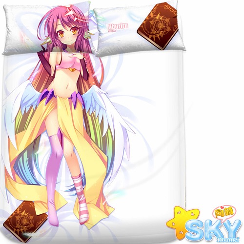 人気絶頂 描き下ろし添い寝シーツ ノーゲーム ノーライフ ジブリール ダブルベッドシーツ ピローケースセット アニメ キャラグッズ 0x150cm 安心の定価販売 Carlavista Com