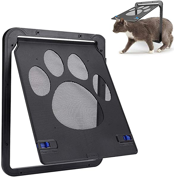 在庫限り ペットドア 猫ドア 猫 犬出入り口 キャットドア 取り付け簡単 猫扉 冷暖房対策 自動閉じる 設置簡単 猫小型犬 29x24x1cm クリアランス Centrodeladultomayor Com Uy