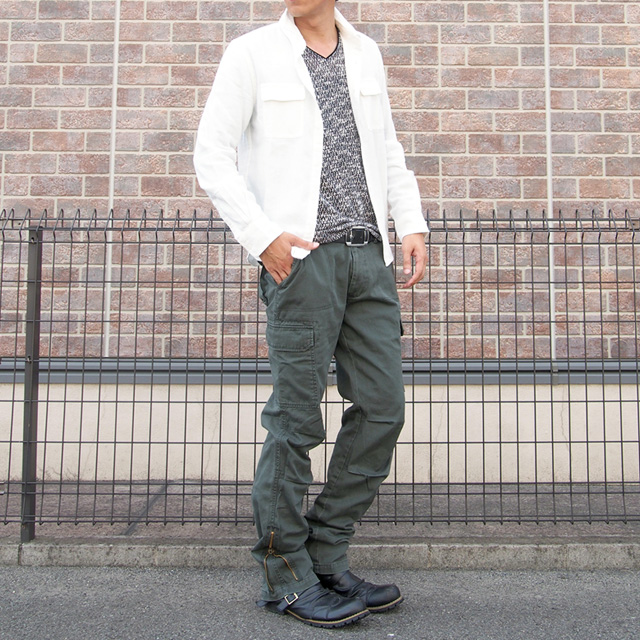 爽やかさと武骨さが融合したデニムシャツ カーゴパンツのワイルド系コーディネートの通販はau Wowma ワウマ Topism メンズファッション 商品ロットナンバー