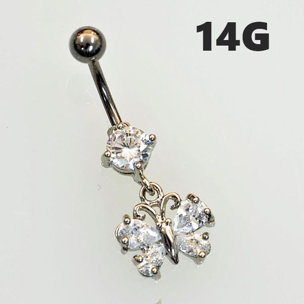 バタフライ 蝶 ジュエル バナナバーベル へそピアス サージカルチタン 14g 1 6mm の通販はau Pay マーケット Piacollection 商品ロットナンバー