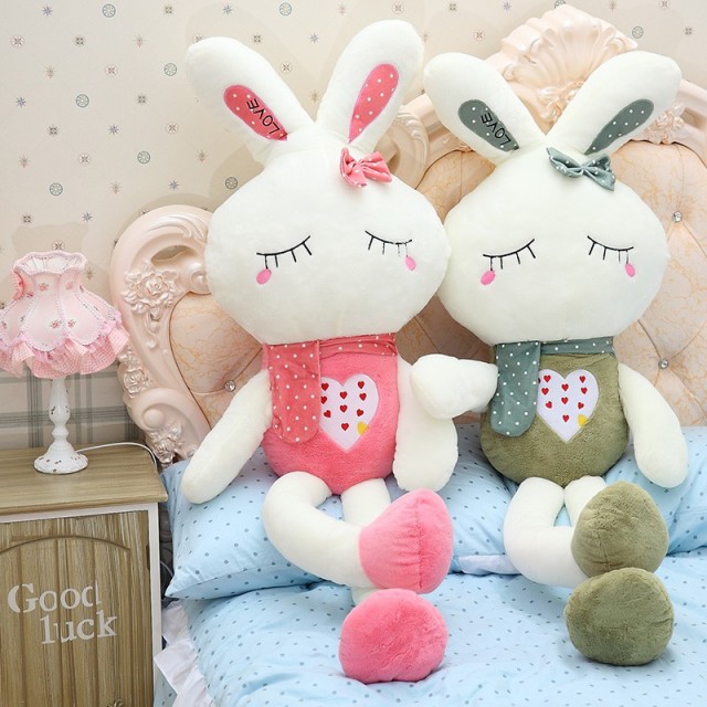 送料無料 ウサギ ぬいぐるみ うさぎ 特大 抱き枕 大きいサイズ可愛い兎 子供のプレゼントふわふわぬいぐるみ 2色 100cm